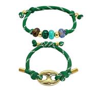 Msioytog Couleur Acrylique porcs Nez conçoit des Bracelets d ' amitié Faits à la Main pour Les Adolescents Tenue décontracté Unique Deux Tons porcs Nez