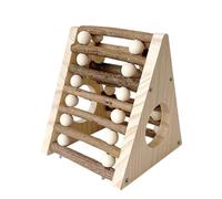 Msioytog Échelle d ' trapézoïdale en Bois, Cage pour Petits Animaux, Accessoire cachette pour Hamsters, Jouet en Bois pour Hamster Nain