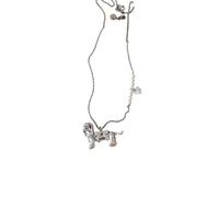 Msioytog Inspiré Perles Bijoux Collier de clavicule fait à la main Unique Styles faits à la main Accessoire À la mode Saucisse Chien Accessoire