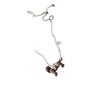Msioytog Inspiré Perles Bijoux Collier de clavicule fait à la main Unique Styles faits à la main Accessoire À la mode Saucisse Chien Accessoire