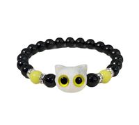 Msioytog Joli en résine de perles lumineuses, chaîne à main de chat confortable, idéal pour la quotidienne et les rencontres, accessoire sur le thème