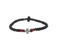 Msioytog Le en Corde tressée Crucifix réglable tissé à la Main Assure Un Ajustement et Un Confort Parfaits pour Les activités religieuses Quotidiennes, Bijoux à chaîne de Poignet réglable