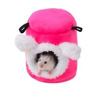Msioytog Lit Doux de Noël caché, Jouet d ' abri Doux pour Petit Animal, lit de Souris, Hamster, Lapins, cachettes, Cage, cachette en Peluche pour Hamster, gerbilles, Jouet d ' abri