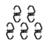 Msioytog Mousqueton en Forme de S avec Serrure, Mousqueton Porte-clés Rotatif à 360 degrés Porte-clés Multifonctionnel Porte-clés Ceinture Porte-clés Clip de Camping