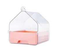 Msioytog Transparente pour Oiseaux, Fournitures pour Animaux de Compagnie, pour perroquets, perruches et Quakers, Grand Espace, tiroir Facile à Nettoyer, boîte de Bain pour Oiseaux, Petit Bain