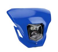 Msisuhoa Ensemble Phare Moto Pour CRF 125 250 450L 450RL CR XR Phare De Moto À LED Faisceau Haut/bas Feux De Jour Phares Avant(Blue)