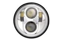 Msisuhoa Ensemble Phare Moto Pour Sportster 1200 883 Pour Street 500 750 Phares De Moto À LED De 5,75 Pouces Halo Noir Yeux D'ange Projecteur De 5-3/4 Pouces Phares Avant(Halo Chrome)