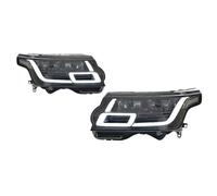Msisuhoa Ensemble Phares Pour Land Pour Range Pour Rover Pour Port L494 2014 2015 2016 2017 Démarrage Bleu LED Projecteur Matriciel DRL Phares Complets Voiture Améliorés(For L405)