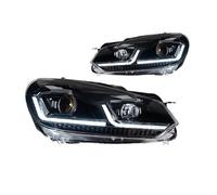 Msisuhoa Ensemble Phares Pour VW Pour Golf 6 R20 MK6 2009-2012 Phares Dernier Style LED Feux De Jour Double Projecteur Accessoires Voiture Pièces D'auto Modifiées(RHD,Sliver Set)