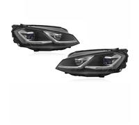 Msisuhoa Ensemble Phares Pour VW Pour GOLF 7 2013-2017 Halogène Xénon Pour GTI Phares Avant DRL Clignotant Lampe Frontale 2 Pièces LED Ensemble De Phare Voiture(Led -With Bulb,Xenon Silver RHD)