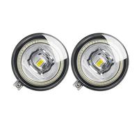Msisuhoa Pour Jeep Pour Commander 2006 2007 2008 2009 2010 2 X Voiture Avant LED Feux De Brouillard Angel Eye DRL Ensemble De Feux Circulation Diurnes Feu Anti-Brouillard Avant(Yellow and Blue)