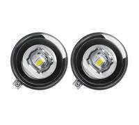 Msisuhoa Pour Jeep Pour Commander 2006 2007 2008 2009 2010 2 X Voiture Avant LED Feux De Brouillard Angel Eye DRL Ensemble De Feux Circulation Diurnes Feu Anti-Brouillard Avant(White)