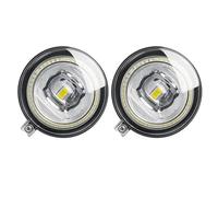 Msisuhoa Pour Jeep Pour Commander 2006 2007 2008 2009 2010 2 X Voiture Avant LED Feux De Brouillard Angel Eye DRL Ensemble De Feux Circulation Diurnes Feu Anti-Brouillard Avant(White and White)