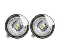 Msisuhoa Pour Jeep Pour Commander 2006 2007 2008 2009 2010 2 X Voiture Avant LED Feux De Brouillard Angel Eye DRL Ensemble De Feux Circulation Diurnes Feu Anti-Brouillard Avant(Yellow and White)