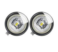 Msisuhoa Pour Jeep Pour Commander 2006 2007 2008 2009 2010 2 X Voiture Avant LED Feux De Brouillard Angel Eye DRL Ensemble De Feux Circulation Diurnes Feu Anti-Brouillard Avant(Yellow and Red)