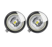 Msisuhoa Pour Jeep Pour Commander 2006 2007 2008 2009 2010 2 X Voiture Avant LED Feux De Brouillard Angel Eye DRL Ensemble De Feux Circulation Diurnes Feu Anti-Brouillard Avant(White and Blue)
