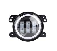 Msisuhoa Pour Jeep Pour Wrangler JK Pour Grand Pour Cherokee 4 Pouces Phare LED Antibrouillard 30 W Avec Anneau Halo Blanc DRL Angel Eyes Feu Anti-Brouillard Avant(1 Pcs)