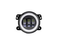 Msisuhoa Pour Jeep Pour Wrangler JK TJ LJ Pour Grand Pour Cherokee 60W 4 Pouces LED Feux De Brouillard Avec Anneau Halo Blanc DRL Clignotant Ambre Lampe Feu Anti-Brouillard Avant(1pcs1)