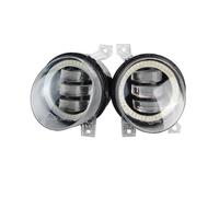 Msisuhoa Pour VW Pour Golf MK5 Pour Rabbit Pour GTI 1K 2004-2009 2 X Voiture Avant LED Feux De Brouillard DRL Canbus Angel Eye Brouillard Diurne Lampe Feu Anti-Brouillard Avant(White and Red)