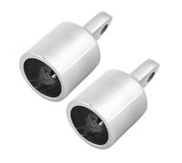 Msiud Accessoires pour Capuchon SupéRieur, Embouts à œIl, Tube Rond Externe en Acier Inoxydable 316, Support De Quincaillerie Auvent Marin Embout œIl Coulissant SupéRieur Marin