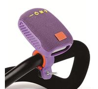 Msiud Bike Blue Tooth Enceinte, Guidon Portable avec Radio FM, Haut-Parleur de Conception intégré avec Un Son Fort pour la Conduite, IPX5, Supporter la Carte Mémoire, Fil Moins pour Le (Violet)