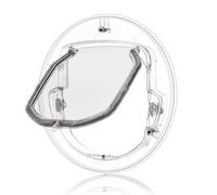 Msiud Chatière pour Chat à Verrouillage 4 Voies, Rabat Transparent Silencieux 30x30x2cm pour Chat Petit Chien Adaptable Double Vitrage Baie Vitrée Coulissante Porte Intérieur Extérieur
