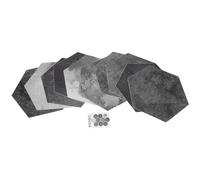 Msiud Lot de 10 Autocollants Sol Hexagonaux Imperméables Gris Escaliers | Installation facile autocollant antidérapant adapté mur escaliers motif planche découpable sans résidus décoration intérieure