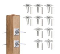 Msiud Lot de 10 étaux d'ancrage en aluminium à sens unique pour treillis de raisin de calibre 8 à 11 pour construire des treillis, des vignobles, des clôtures, une tonnelle de tension avec vis