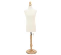 Msiud Mannequin Couture Homme Mini 39cm Support INOX Base Bois Fixable