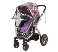 Msiud Marque Habillage Pluie Universelle pour Poussette avec Fenêtre de Contact, Housse de Protection Bébé en Matériau Sûr, Imperméable et Coupe-Vent, Installation Rapide pour Landau et Poussette Cane