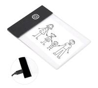 Msiud Tablette Lumineuse Dessin, A6 BoîTe à LumièRe Portable Tracer Light Pad Fonction Croquis Lampe Peinture TrèS Mince Luminosité RéGlable Aides LED Pour Tatouage Trace Dessin Animation
