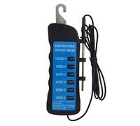 Msiud Testeur de Tension de Clôture Électrique 1000-10000V, Voltmètre Étanche IP avec 6 LED Indicateurs pour Clôture de Ferme Élevages de Bétail Chevaux Moutons et Jardins, ABS Renforcé et Durable