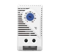 Msiud Thermostat Mécanique Réglable 0-60°C, Compact Rail DIN 35mm Chauffage