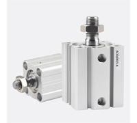 MSJLRSJYT Vérin pneumatique Fin ACQ20 ACQ25 mm, Course sans Aimant 10-15-20-25-30-40-50-60-B, Piston Compact, Double Effet, 1 pièce(Stroke 100mm)