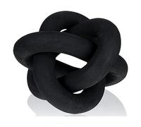 Mskidand 1 chaîne en bois à maillons décoratifs à 3 maillons en bois sculpté à la main décoration moderne d'étagère de ferme bohème noir