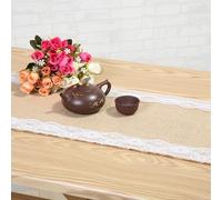 Mskidand 4PCS Table en Dentelle RéTro Chemins de Table en Toile de en Dentelle pour la DéCoration de Couverture de Table à Manger de FêTe de Mariage de Campagne,C