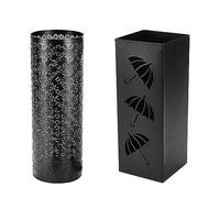 Mskidand Baril de parapluie en métal simple carré rond porte-parapluie hall étanche à l'humidité baril de rangement