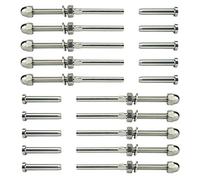 Mskidand Boulon fileté et pédalier pour câble de balustrade - 0,32 cm - En acier inoxydable de qualité marine T316 - Système de quincaillerie pour colonne en bois