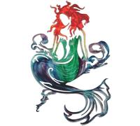 Mskidand Décor Mural de Créature Marine en Métal, Décor Mural en Métal de Pulvérisation de Dauphin/Pieuvre, Décor d'art Mural en Métal, Décor Mural D'Océan D'Aquarium