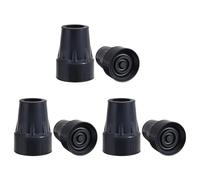 Mskidand Embouts de BéQuille, Embouts de Canne en Caoutchouc AntidéRapants Robustes de 1 Pouce, Capuchons de Pied de Canne de Remplacement, Coussinets de BéQuille, 6 PièCes