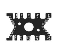 Mskidand Gabarit à queue d'aronde - Jauge d'écarts de tenons pour le travail du bois, carte de mesure en alliage d'aluminium, jauge de profondeur pour coupe-tenon, fraise à défoncer A