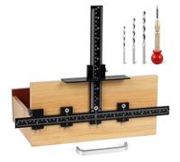 Mskidand Gabarit de quincaillerie d'armoire en aluminium, guide de perçage de poinçon, guide de perçage du bois pour l'installation de poignées et boutons