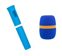 Mskidand Housse de protection élastique pour microphone sans fil avec poignée de couleur et protection anti-chute pour KTV Stage Accessoires B