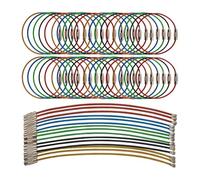 Mskidand Lot de 100 anneaux en acier inoxydable de 15 cm pour accrocher des étiquettes de bagage, des clés