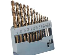 Mskidand Lot de 13 forets à cobalt M35 en acier rapide pour métal trempé, acier inoxydable, fonte