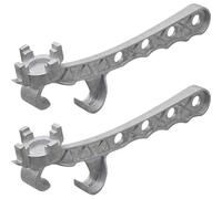 Mskidand Lot de 2 clés à tambour en aluminium, ouvre-seau en métal de 15 litres, pour ouvrir un tambour de 37 à 150 litres, convient aux bouchons de bonde de 5 cm et 1,9 cm