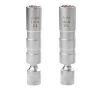 Mskidand Lot de 2 douilles magnétiques pour bougie d'allumage 14 mm 16 mm