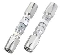 Mskidand Lot de 2 raccords hydrauliques réutilisables 1,27 cm ID Kit de réparation de tuyau hydraulique sur le terrain