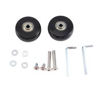 Mskidand Lot de 2 roues de rechange pour valise, 50 x 22 mm, roues pivotantes en polyuréthane, roulements en acier au carbone, kits de réparation