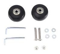 Mskidand Lot de 2 roues de rechange pour valise, 50 x 24 mm, roues pivotantes en polyuréthane, roulements en acier au carbone, kits de réparation